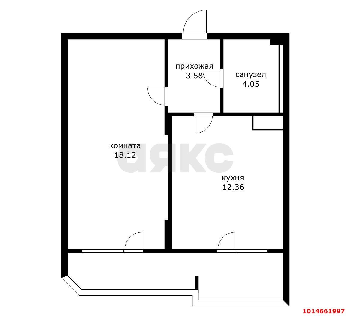 Фото №10: 1-комнатная квартира 45 м² - Краснодар, Кожзавод, ул. Передерия, 64