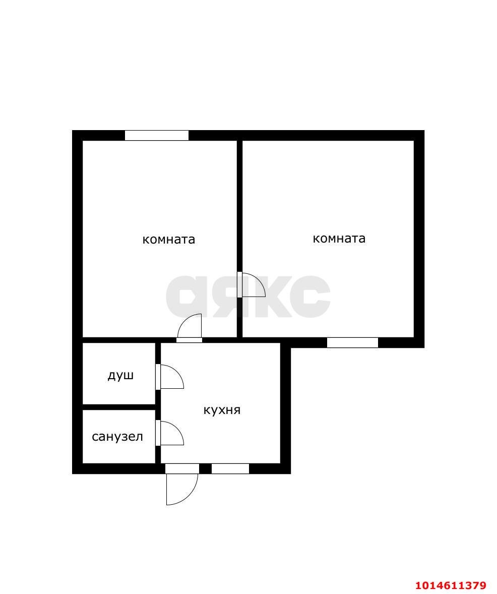 Фото №14: 2-комнатная квартира 31 м² - Краснодар, Черёмушки, пер. Лунный, 3