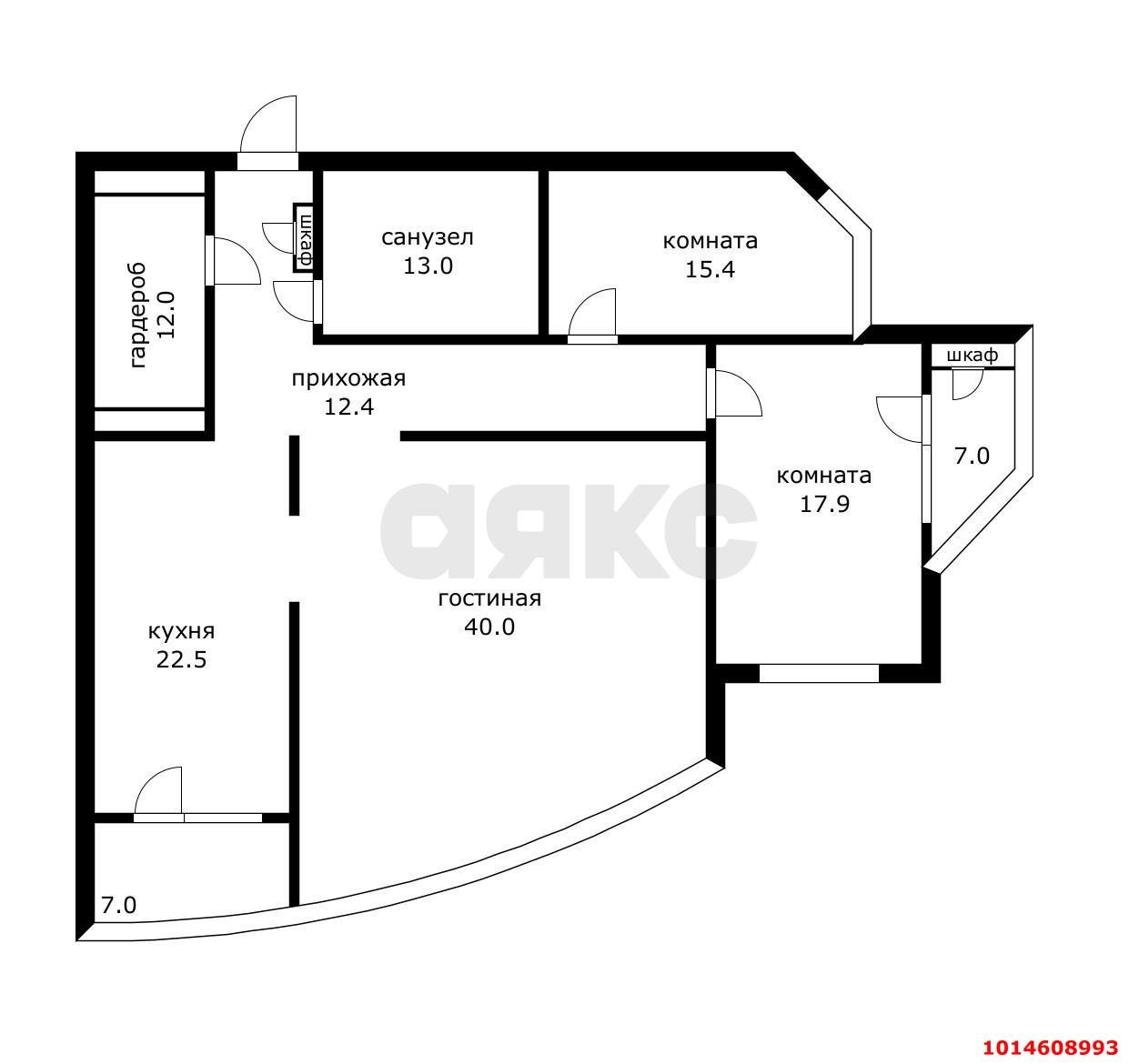 Фото №19: 3-комнатная квартира 130 м² - Краснодар, жилой комплекс Ривьера, Центральный внутригородской округ, мкр. Завод Измерительных Приборов, ул. Московская, 57/1