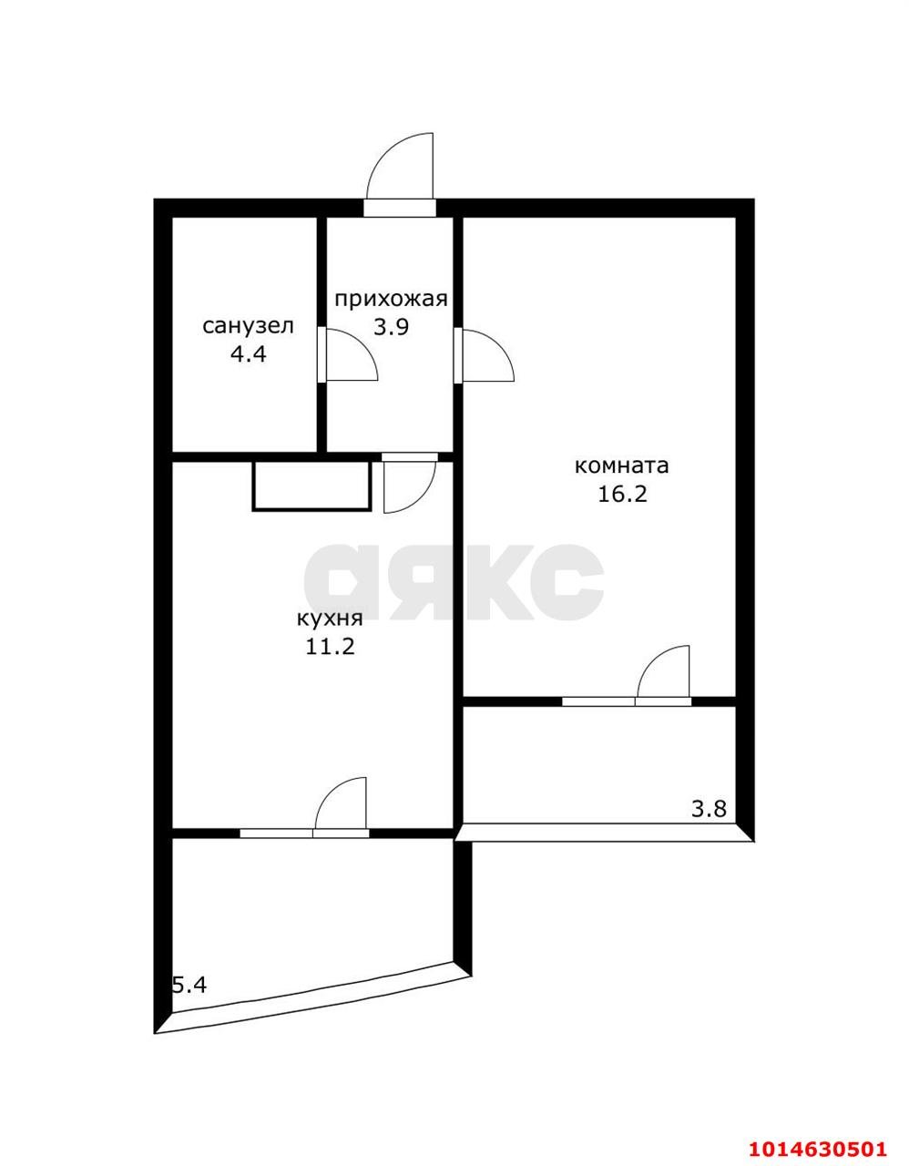 Фото №11: 1-комнатная квартира 44 м² - Краснодар, Прикубанский внутригородской округ, мкр. Новый, ул. 9-я Тихая, 5
