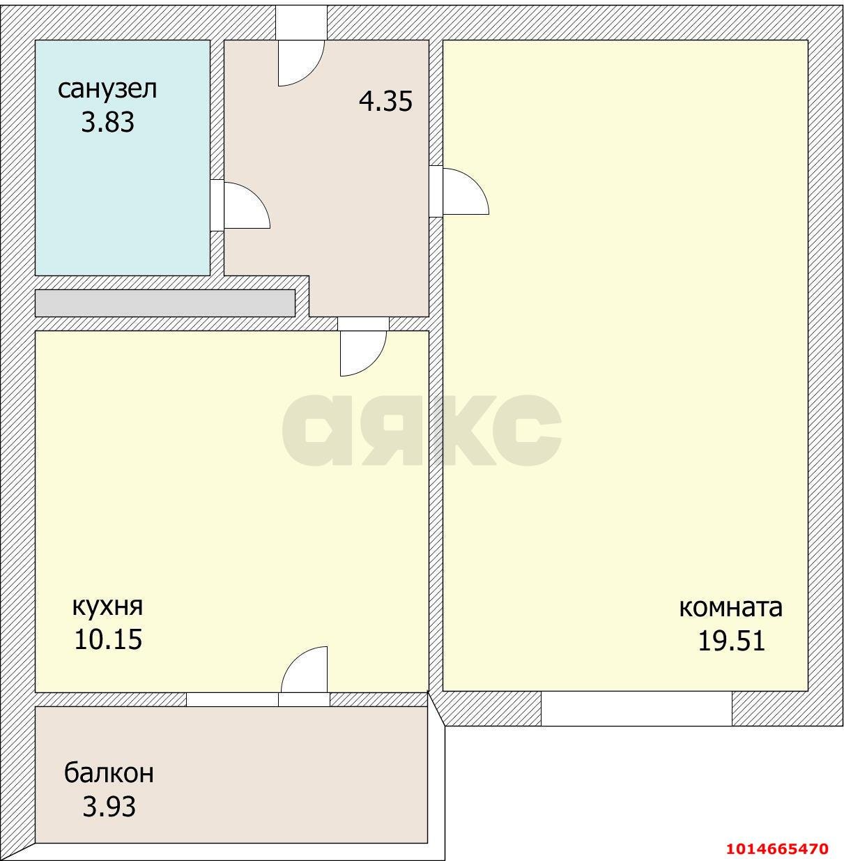 Фото №2: 1-комнатная квартира 40 м² - Краснодар, Восточно-Кругликовский, ул. Черкасская, 62/1