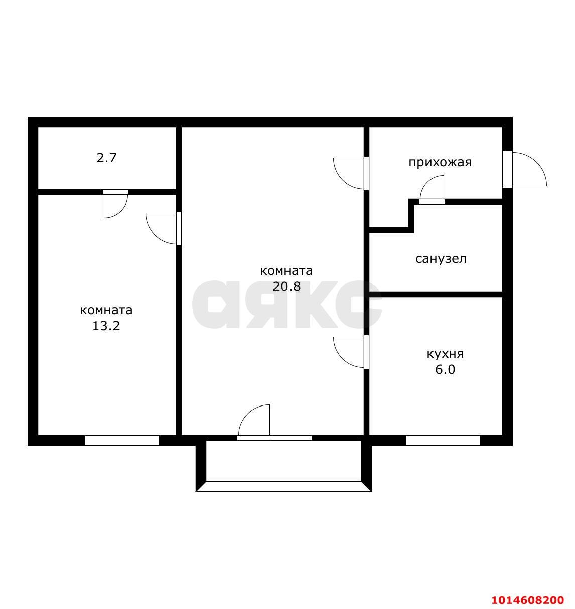 Фото №12: 2-комнатная квартира 50 м² - Краснодар, Фестивальный, пер. Орловский