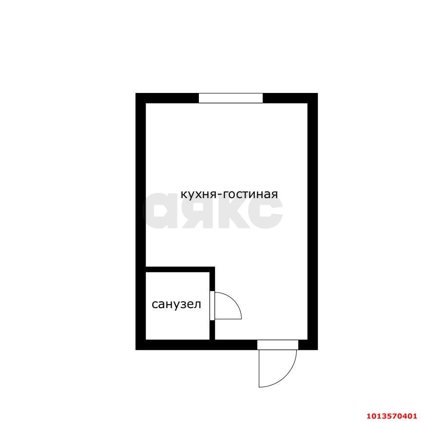 Фото №6: Студия 24 м² - Российский, Прикубанский внутригородской округ, мкр. жилой комплекс Елисеевский, ул. Парижская, 5/3