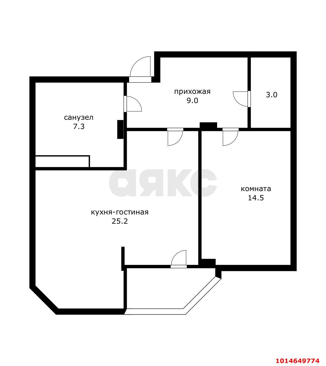 Фото №2: 2-комнатная квартира 63 м² - Краснодар, Центральный, ул. Кубанская Набережная, 5/4