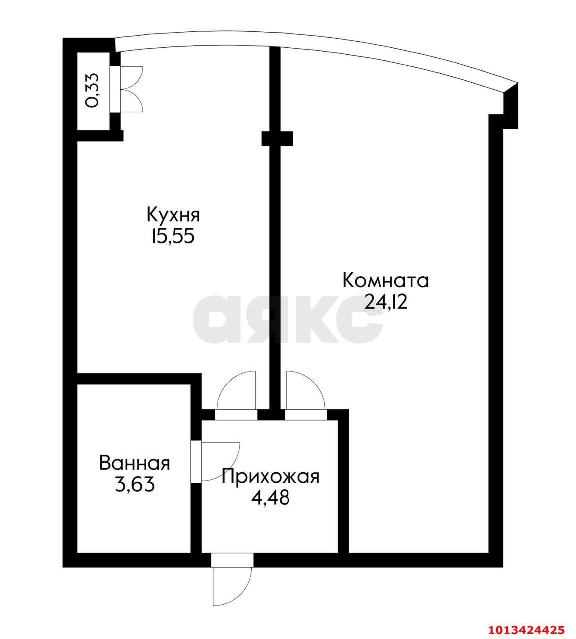 Фото №12: 1-комнатная квартира 47 м² - Небуг, ул. Газовиков, 3А/3