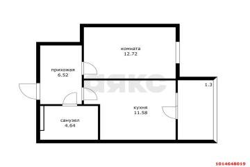 Фото №5: 1-комнатная квартира 35 м² - Яблоновский, мкр. жилой комплекс Вектор, ул. Базовская, 21к1