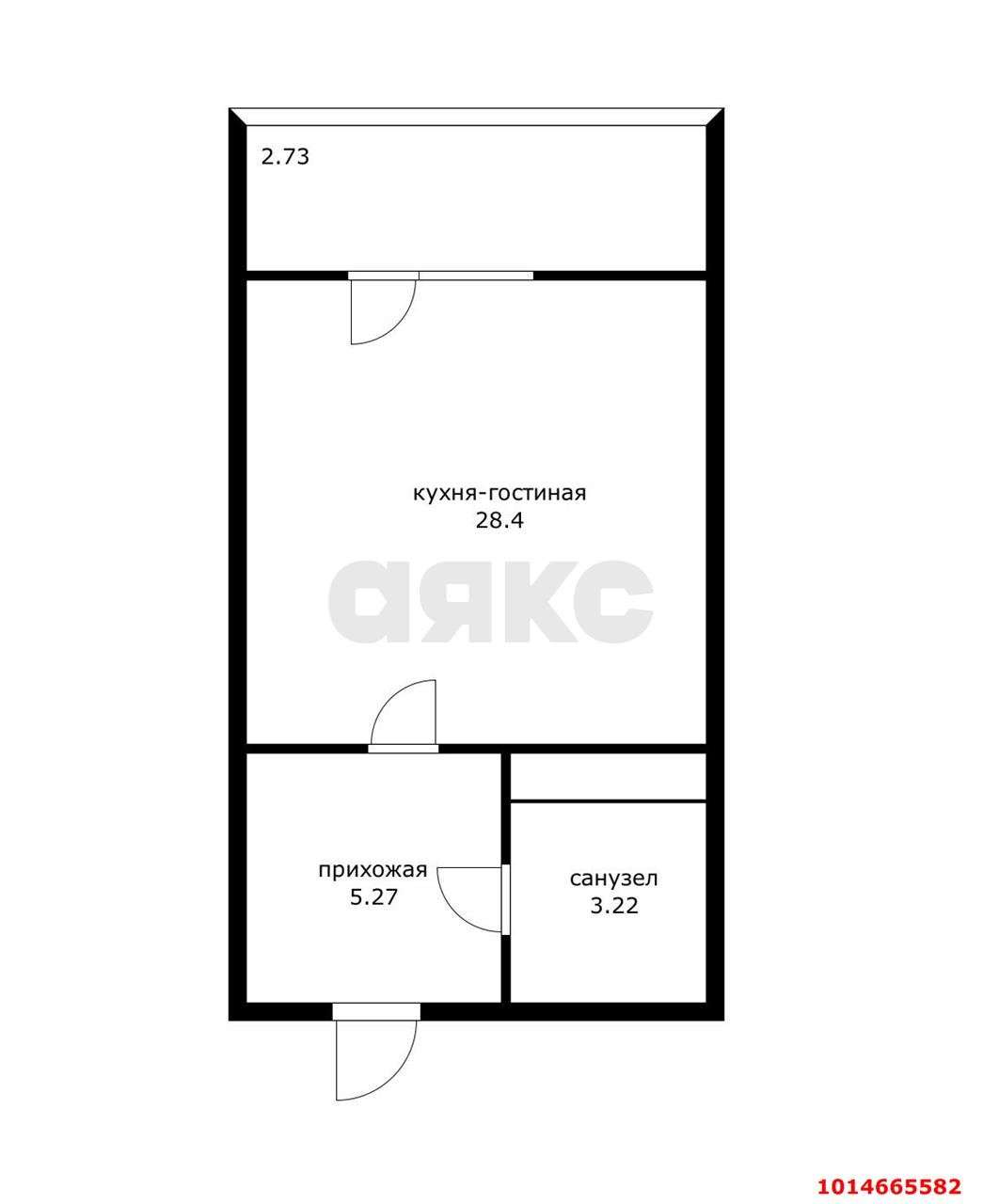 Фото №12: Студия 24 м² - Знаменский, Карасунский внутригородской округ, мкр. Родные Просторы, ул. Природная, 10Б