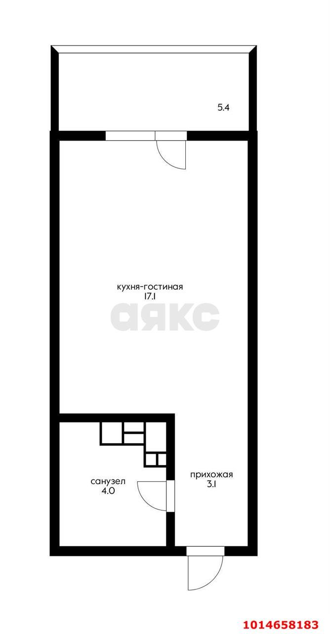 Фото №17: Студия 28 м² - Краснодар, Любимово, 16/1