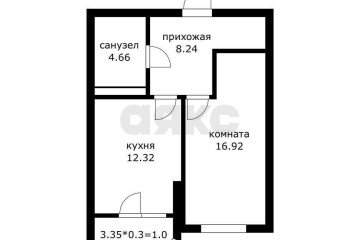 Фото №2: 1-комнатная квартира 44 м² - Краснодар, мкр. жилой комплекс Лучший, ул. Ростовское шоссе, 30/6
