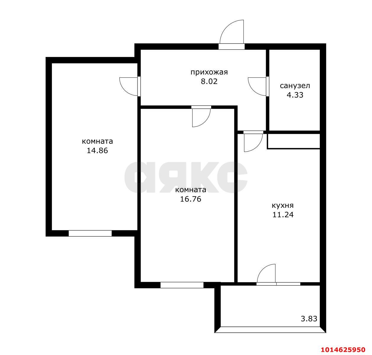 Фото №20: 2-комнатная квартира 60 м² - Краснодар, жилой комплекс Современник, ул. Гаражная, 107