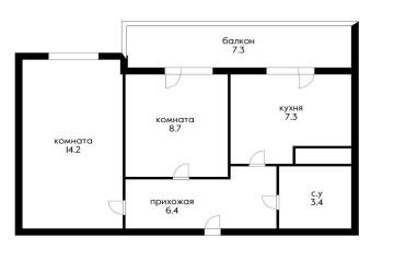 Фото №2: 2-комнатная квартира 41 м² - Краснодар, мкр. жилой комплекс Грани, ул. Западный Обход, 45