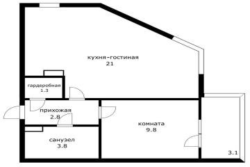 Фото №5: 1-комнатная квартира 41 м² - Краснодар, мкр. Музыкальный, ул. имени И.И. Дунаевского