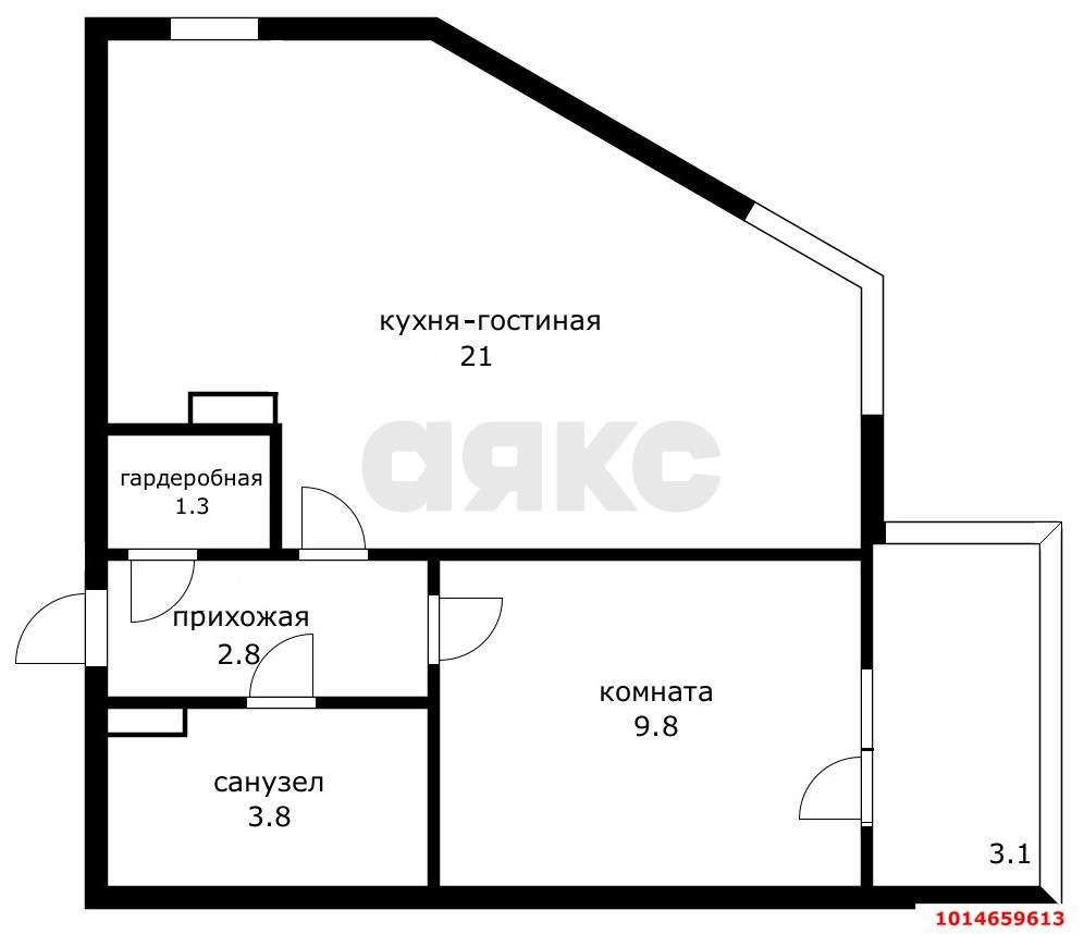 Фото №5: 1-комнатная квартира 41 м² - Краснодар, Музыкальный, ул. имени И.И. Дунаевского
