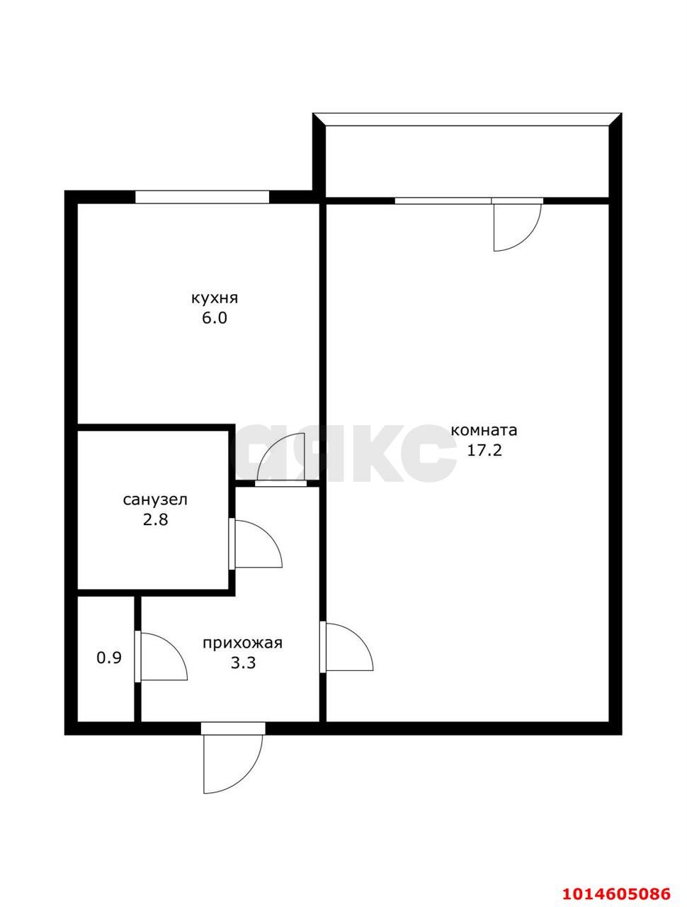 Фото №6: 1-комнатная квартира 34 м² - Краснодар, Гидростроителей, ул. Трудовой Славы, 23