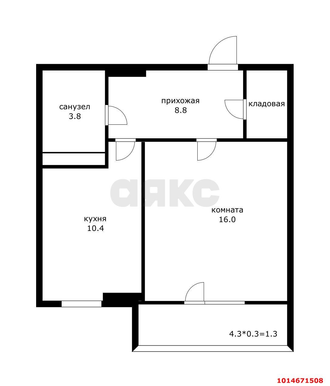 Фото №12: 1-комнатная квартира 41 м² - Краснодар, Карасунский внутригородской округ, мкр. жилой комплекс Восточный Парк, ул. Трудовой Славы, 62Ак2