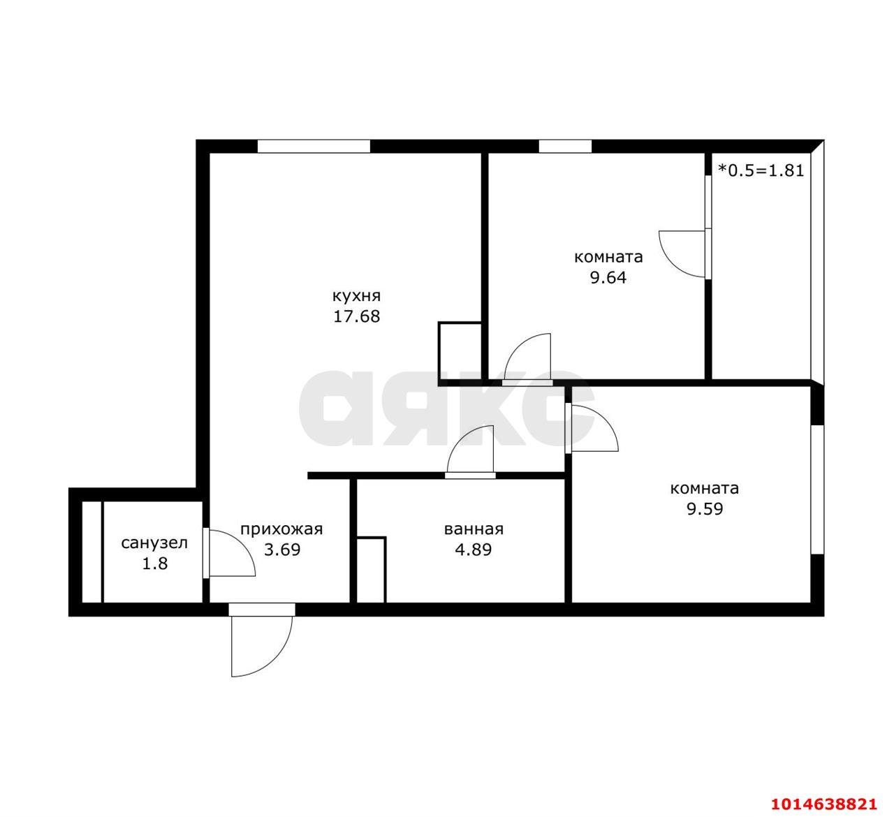 Фото №12: 2-комнатная квартира 49 м² - Краснодар, Карасунский внутригородской округ, Хлопчато-бумажный Комбинат, мкр. жилой квартал Патрики, ул. Сормовская, лит4.1