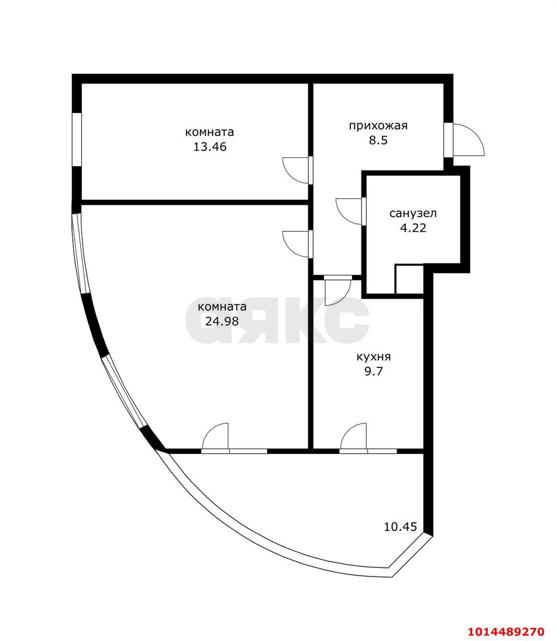 Фото №17: 2-комнатная квартира 61 м² - Краснодар, жилой комплекс Времена Года 3, ул. Цезаря Куникова, 24к1