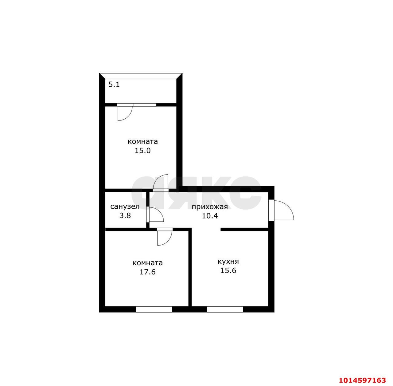 Фото №6: 2-комнатная квартира 67 м² - Крымск, мкр. Маршала Жукова, ул. Маршала Жукова, 16