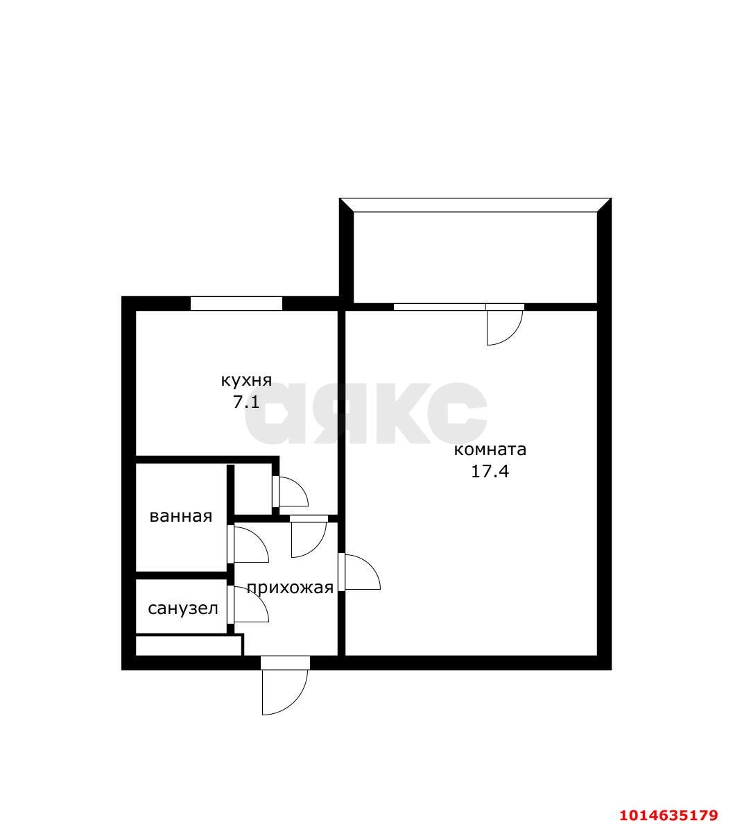 Фото №11: 1-комнатная квартира 34 м² - Краснодар, Комсомольский, ул. 30-й Иркутской Дивизии, 13