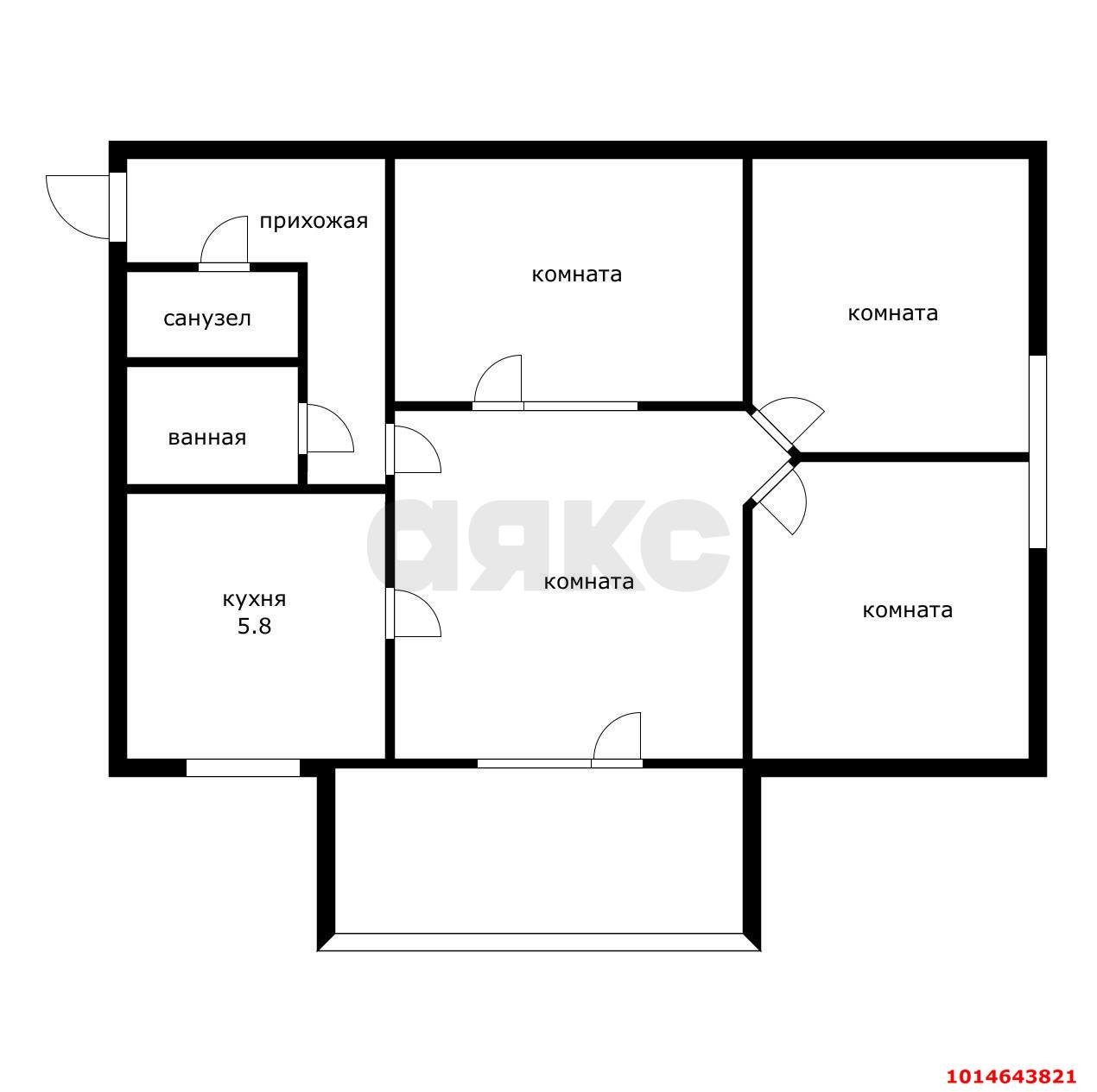 Фото №13: 2-комнатная квартира 50 м² - Краснодар, Завод Измерительных Приборов, ул. Курчатова, 10