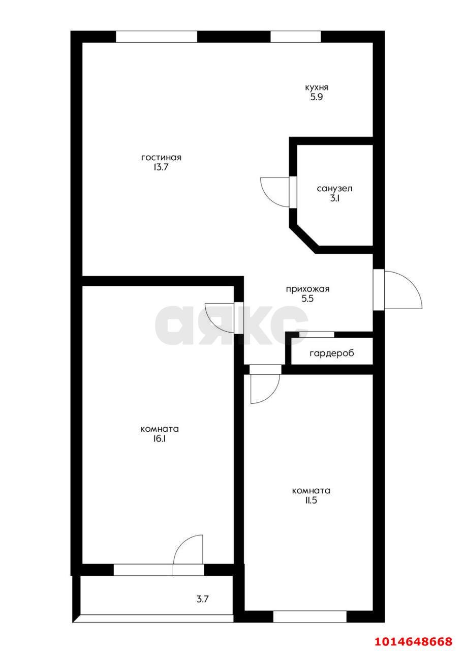 Фото №13: 3-комнатная квартира 59 м² - Краснодар, Западный внутригородской округ, ул. Одесская, 21