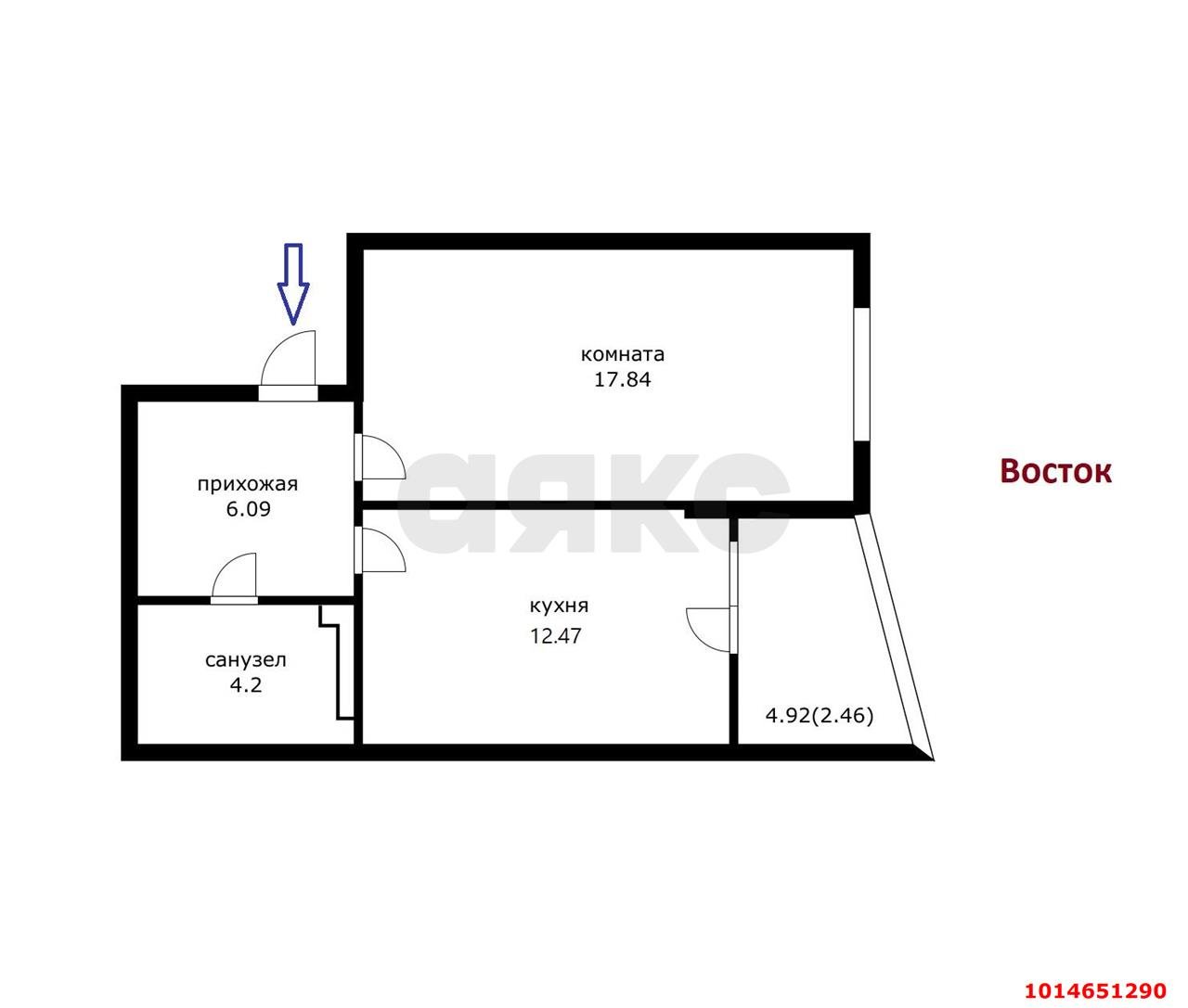 Фото №9: 1-комнатная квартира 43 м² - Краснодар, Достояние, ул. Григория Булгакова, 19