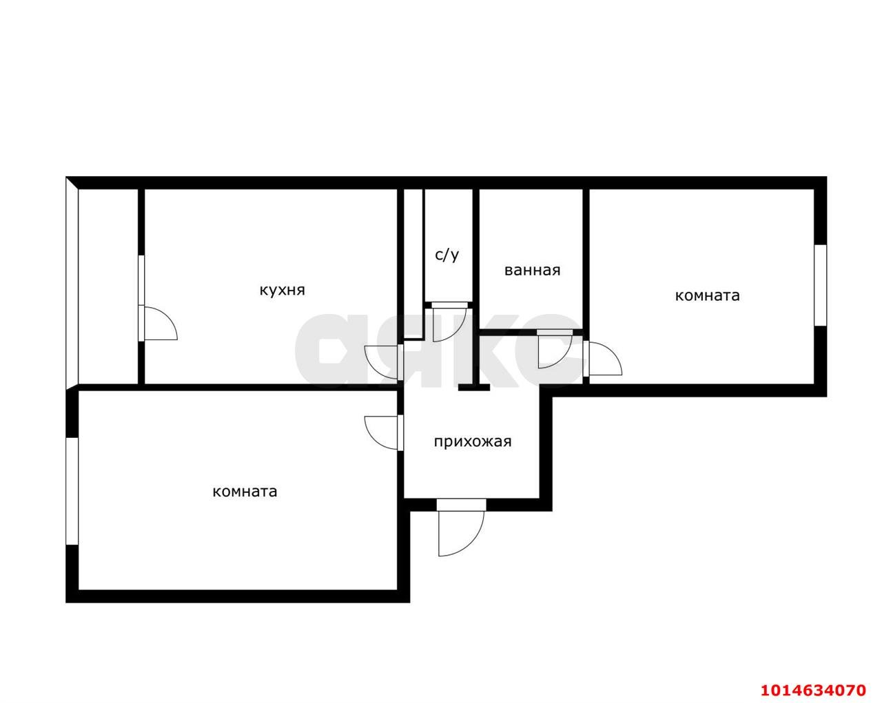 Фото №9: 2-комнатная квартира 61 м² - Краснодар, Почтовый, ул. имени Валерия Гассия, 14