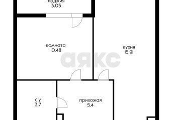 Фото №3: 1-комнатная квартира 37 м² - Краснодар, мкр. жилой комплекс Фонтаны, ул. Воронежская, 47/10