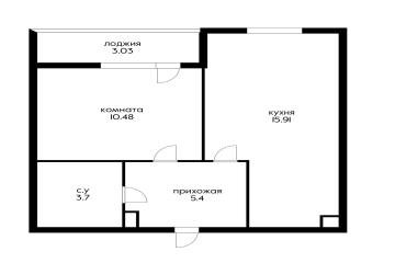 Фото №3: 1-комнатная квартира 35 м² - Краснодар, мкр. Черёмушки, ул. Воронежская, 47/10