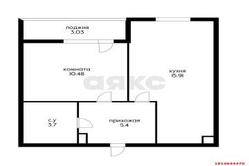 Фото №3: 1-комнатная квартира 37 м² - Краснодар, мкр. жилой комплекс Фонтаны, ул. Воронежская, 47/10