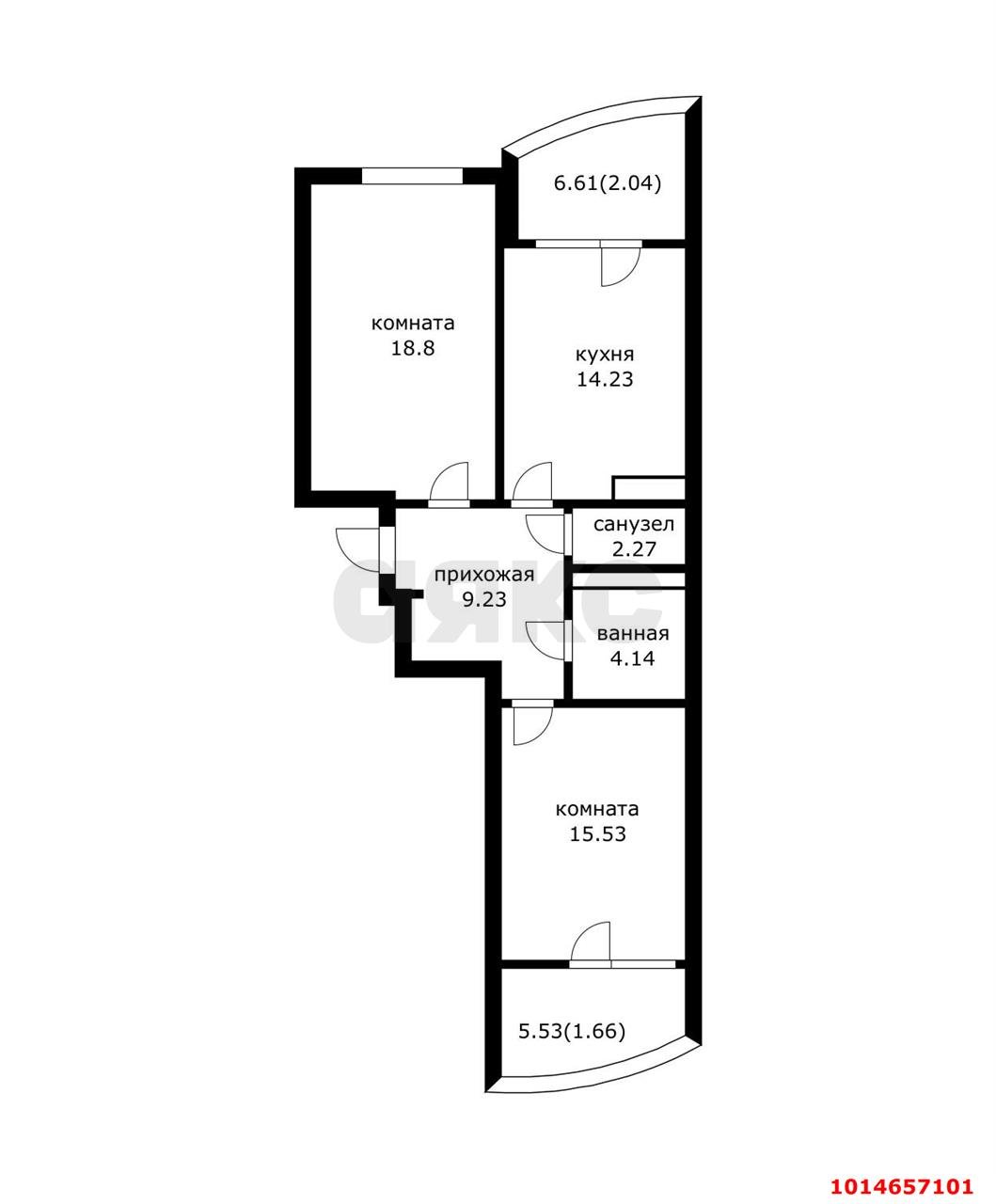 Фото №17: 2-комнатная квартира 67 м² - Краснодар, Фестивальный, ул. Морская, 47