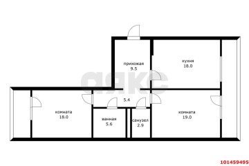 Фото №3: 2-комнатная квартира 83 м² - Краснодар, мкр. Центральный, ул. Мира, 1