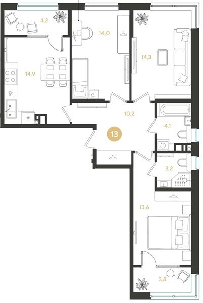 Фото №1: 3-комнатная квартира 82 м² - Краснодар, мкр. Прикубанский внутригородской округ