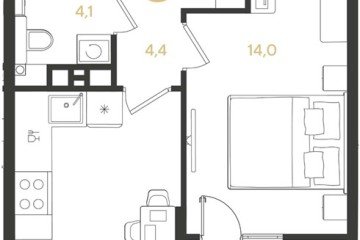 Фото №1: 1-комнатная квартира 38 м² - Краснодар, мкр. Прикубанский внутригородской округ, 