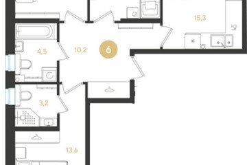 Фото №1: 3-комнатная квартира 83 м² - Краснодар, мкр. Прикубанский внутригородской округ, 