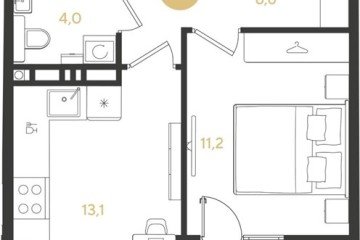 Фото №1: 1-комнатная квартира 38 м² - Краснодар, мкр. Прикубанский внутригородской округ, 