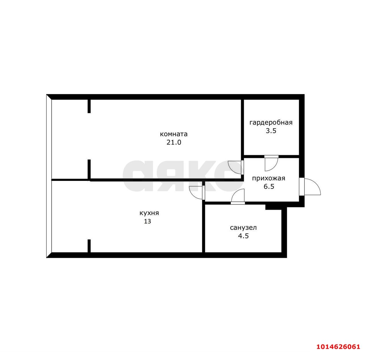 Фото №12: 1-комнатная квартира 45 м² - Краснодар, Центральный, ул. Хакурате, 10к2