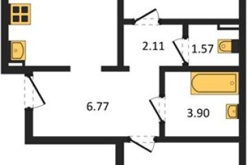 Фото №1: 2-комнатная квартира 63 м² - Краснодар, мкр. жилой комплекс Квартал № 6, ул. Генерал-лейтенанта Александра Сапрунова, 37