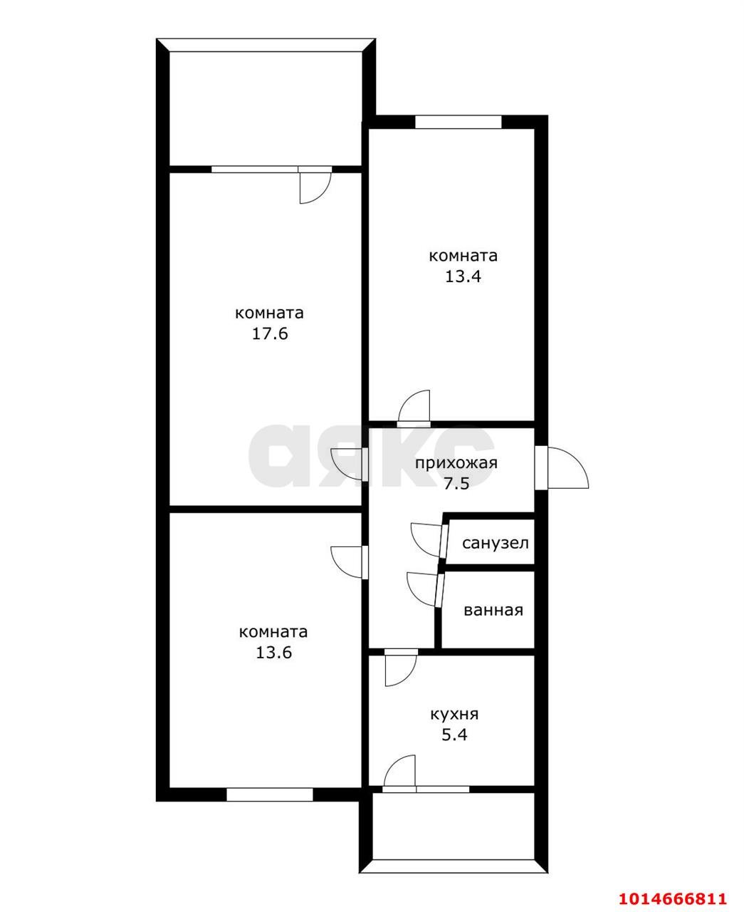 Фото №10: 3-комнатная квартира 60 м² - Краснодар, Центральный, ул. Кузнечная, 47
