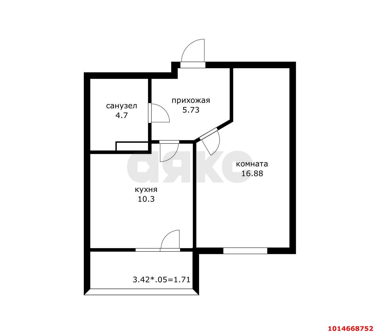 Фото №10: 1-комнатная квартира 40 м² - Краснодар, Светлоград, ул. Красных Партизан, 1/4к3