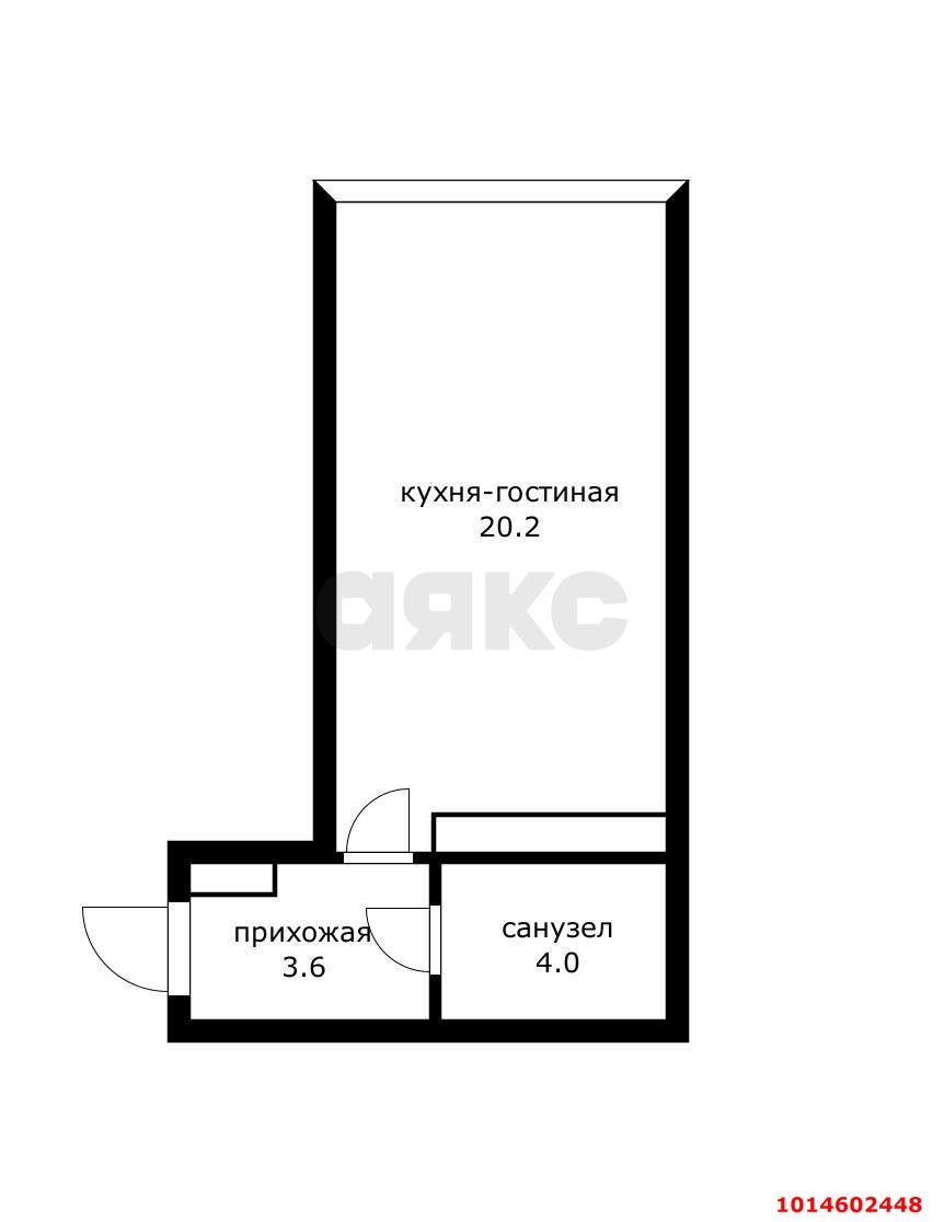 Фото №12: Студия 28 м² - Краснодар, Карасунский внутригородской округ, Гидростроителей, мкр. жилой комплекс Премьера