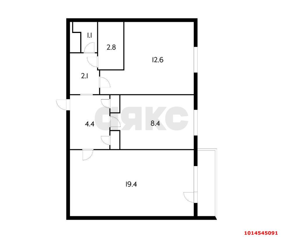 Фото №14: 2-комнатная квартира 52 м² - Краснодар, Гидростроителей, 