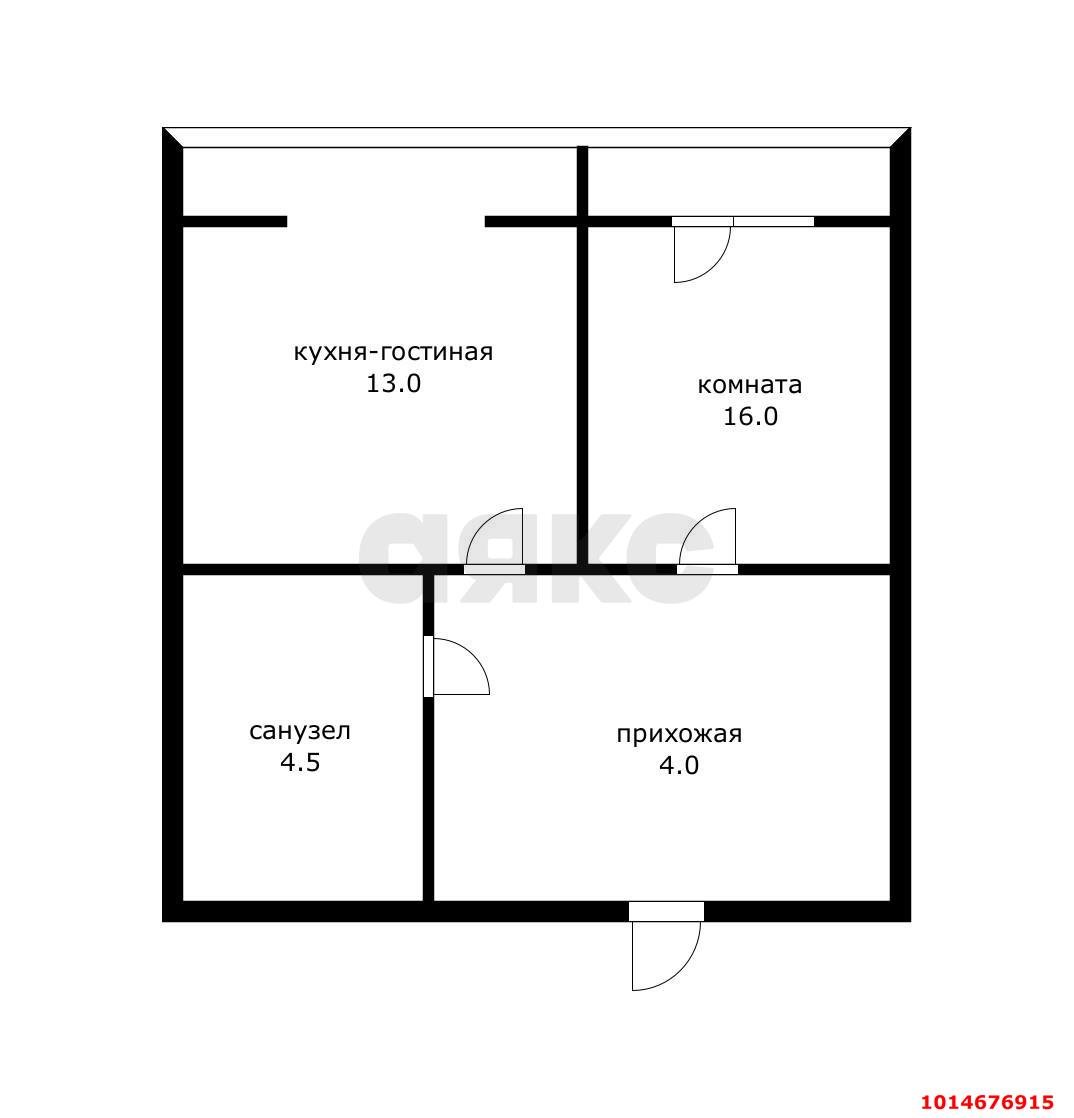 Фото №10: 1-комнатная квартира <span class="whitespace-nowrap">43 м²</span>, <span class="whitespace-nowrap">9/17 эт.</span> - Краснодар, Прикубанский внутригородской округ, Фестивальный, мкр. Солнечный, ул. имени Симиренко, 71к2