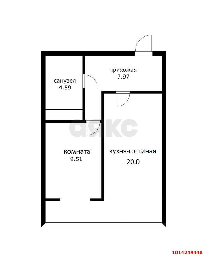 Фото №11: 1-комнатная квартира 43 м² - Краснодар, Музыкальный, ЖК Времена Года, имени Петра Метальникова, Завод Радиоизмерительных Приборов, Прикубанский внутригородской округ, мкр. жилой комплекс Времена года, ул. Петра Метальникова, 5к1