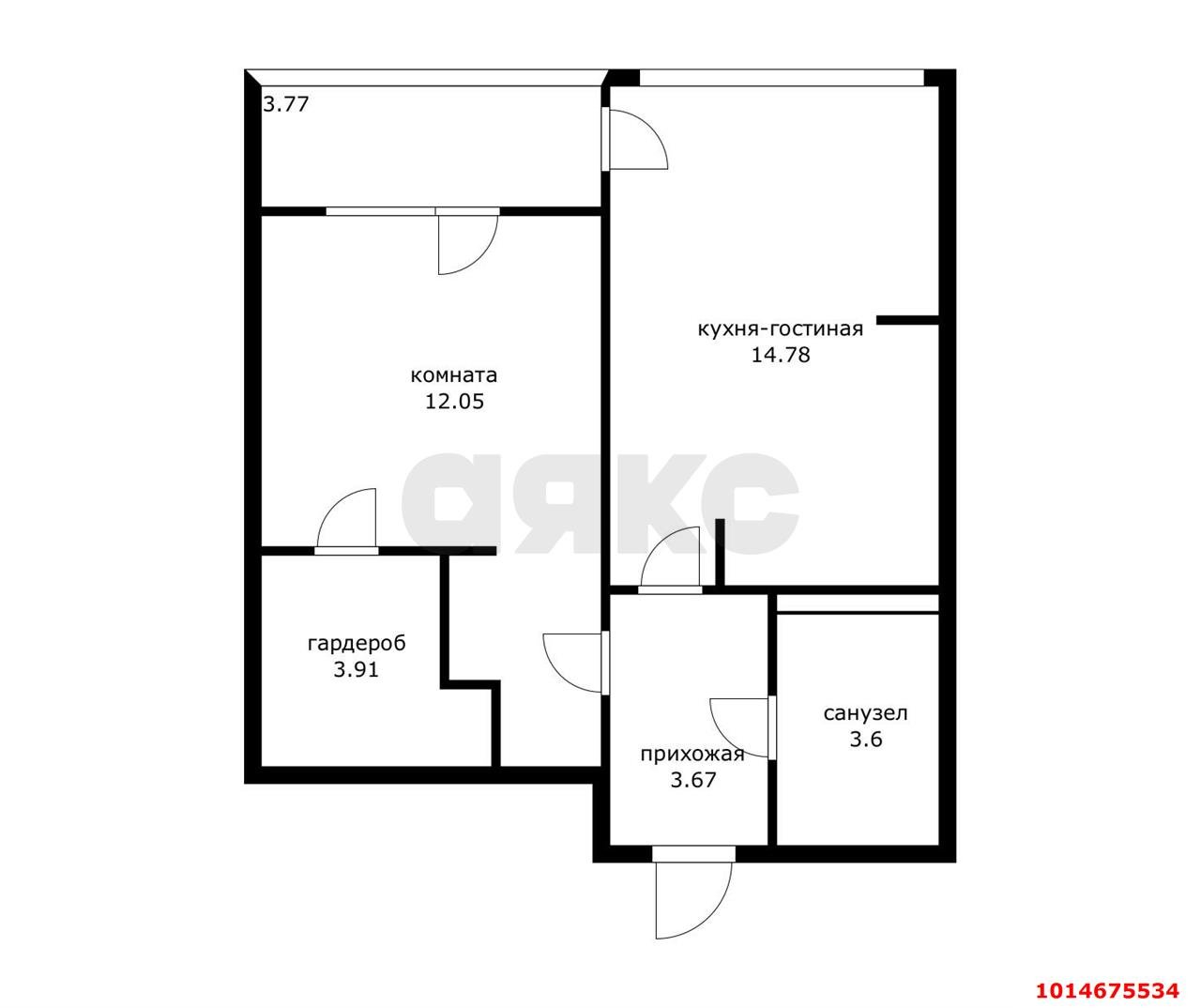 Фото №14: 1-комнатная квартира 41 м² - Краснодар, Восточно-Кругликовский, ул. Черкасская, 58/2