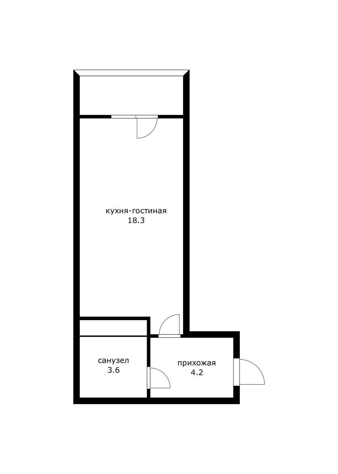 Фото №16: Студия 26 м² - Краснодар, Прикубанский внутригородской округ, мкр. ЖК Абрикосово, ул. имени Героя Георгия Бочарникова, 4к1
