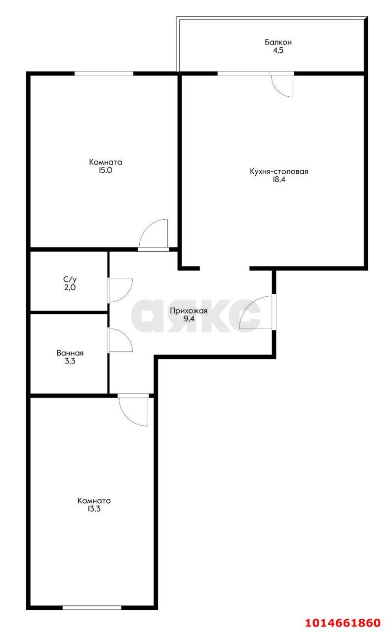 Фото №3: 2-комнатная квартира 68 м² - Краснодар, жилой комплекс Стрижи, ул. Автолюбителей, 1Гк2