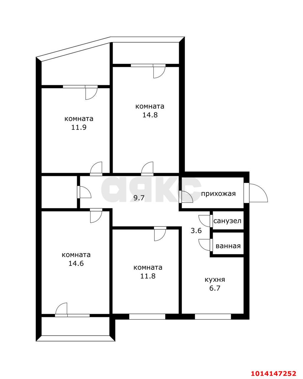 Фото №13: 4-комнатная квартира 100 м² - Краснодар, Комсомольский, ул. Уральская, 202