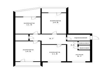 Фото №3: 3-комнатная квартира 100 м² - Краснодар, мкр. Комсомольский, ул. Уральская, 202