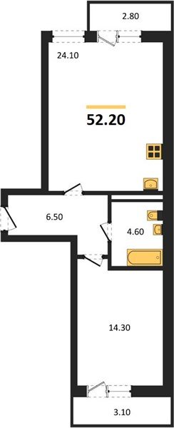 Фото №1: 1-комнатная квартира 52 м² - Краснодар, ЖК Красная Площадь, ул. им. Мурата Ахеджака, 12к6